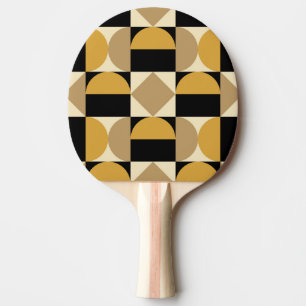 Raquette De Ping Pong Conception géométrique rétro style années 1970