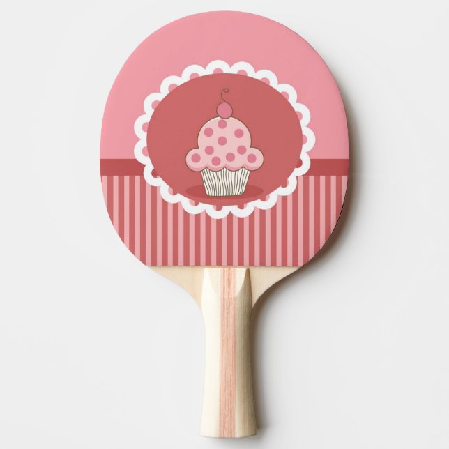 Raquette De Ping Pong Conception rose de petit gâteau (Devant)