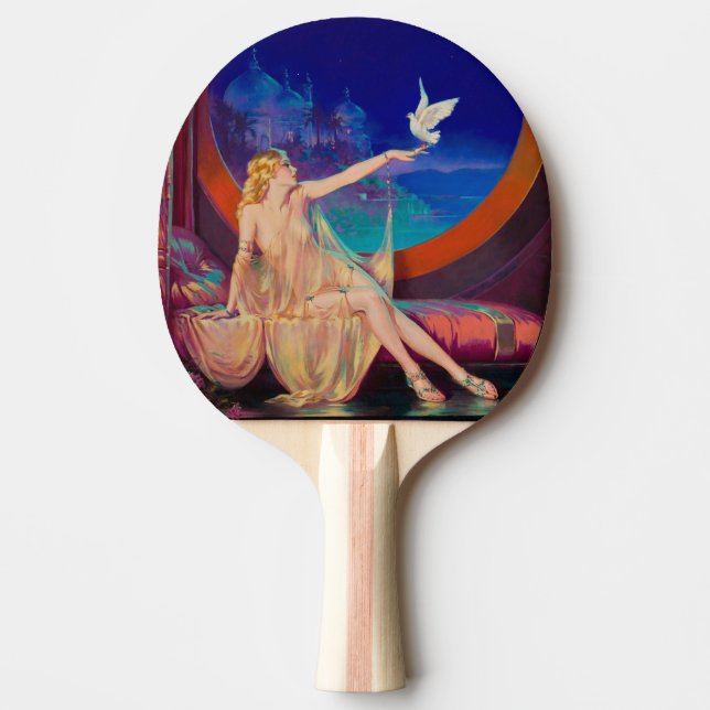 Raquette De Ping Pong Concubine de Sultana le sultan arabe 1925 (Devant)