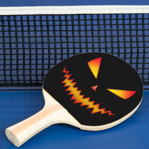Raquette De Ping Pong Cool effrayant Jack O'Lantern face Halloween