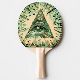 Raquette De Ping Pong Cool et camouflage unique Illuminati