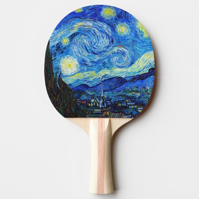 Raquette De Ping Pong Cool Starry Night Vincent Van Gogh (Dos)