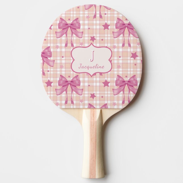 Raquette De Ping Pong Coquette féminine rose vaches (Devant)