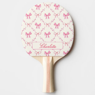 Raquette De Ping Pong Coquette Rose Bow