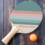 Raquette De Ping Pong Coquille de mer douce Sport vintage triée avec nom<br><div class="desc">La pagaie de ping-pong Vintage Sport Soft Sea Shell Striped présente un design serein d'inspiration plage avec des rayures douces et subtiles dans des tons pastel apaisants qui évoquent la tranquillité d'une retraite côtière. Ses couleurs douces et apaisantes créent une atmosphère détendue, idéale pour les joueurs qui aiment un regard...</div>