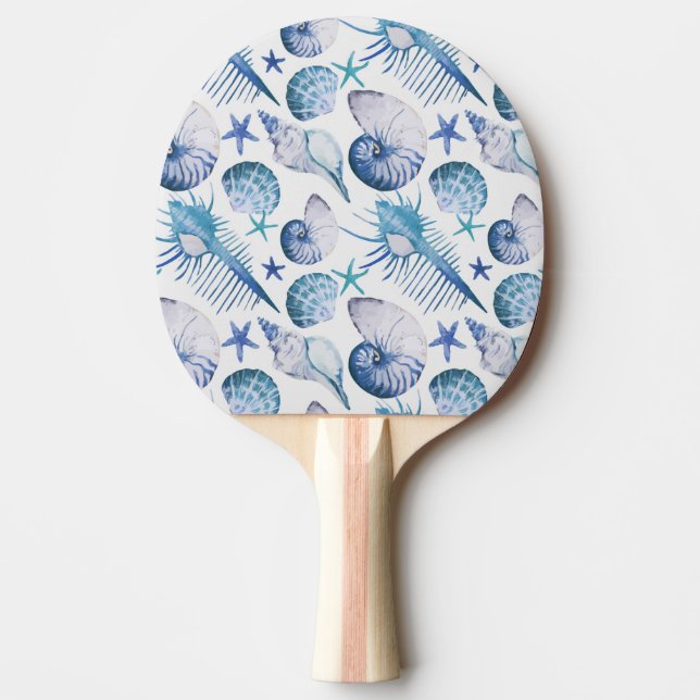 Raquette De Ping Pong Coquilles d'aquarelle (Devant)