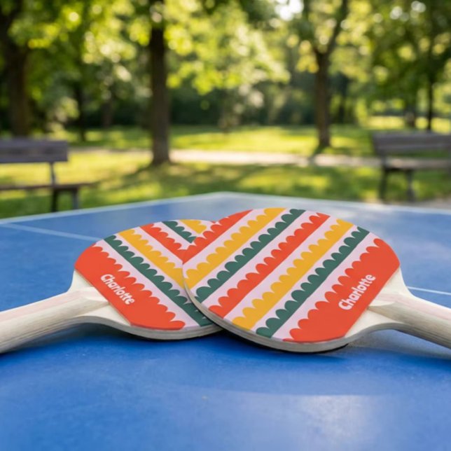 Raquette De Ping Pong Coquilles Ensoleillées (Créateur téléchargé)