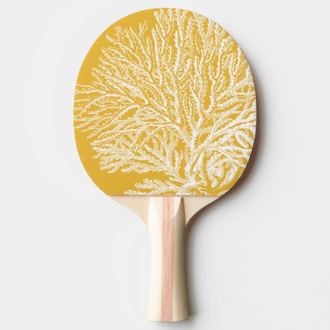 Raquette De Ping Pong Corail jaune et blanc (Devant)