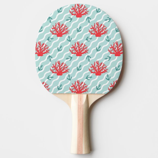 Raquette De Ping Pong Corail rouge Motif 1 (Devant)