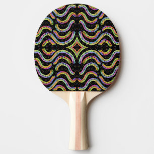 Raquette De Ping Pong Corde de chaîne de couleur arc-en-ciel Art à motif