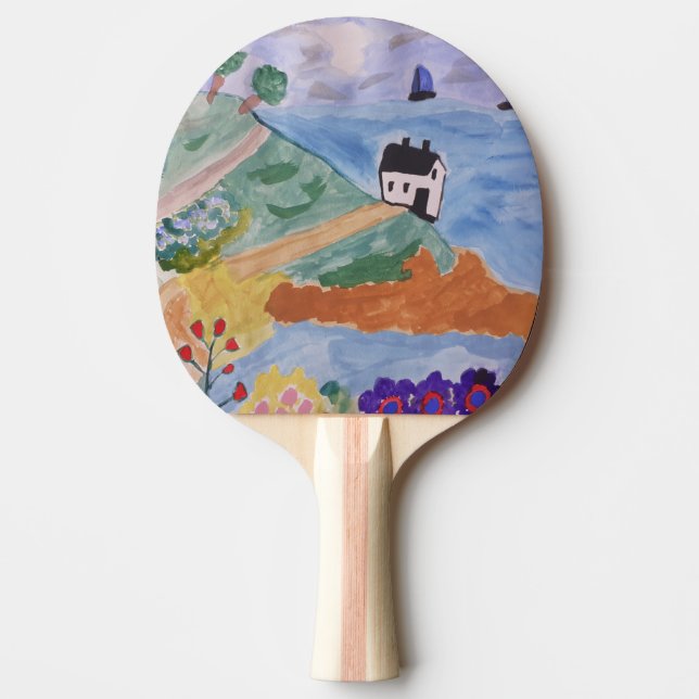 Raquette De Ping Pong Côte d'été et Fleur (Devant)