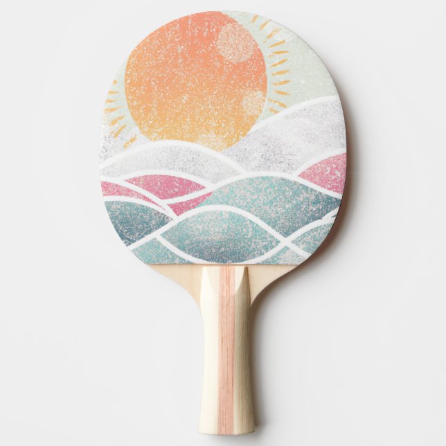 Raquette De Ping Pong Côté/Plage/ensoleillé (Devant)