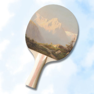 Raquette De Ping Pong Coucher de soleil dans les montagnes - Carl Lafite