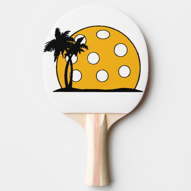 Raquette De Ping Pong Coucher de soleil de Pickleball Beach (Devant)