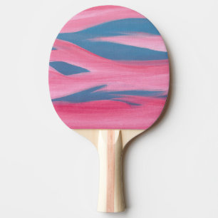 Raquette De Ping Pong Coucher de soleil rose Peinture Ping Pong Paddle