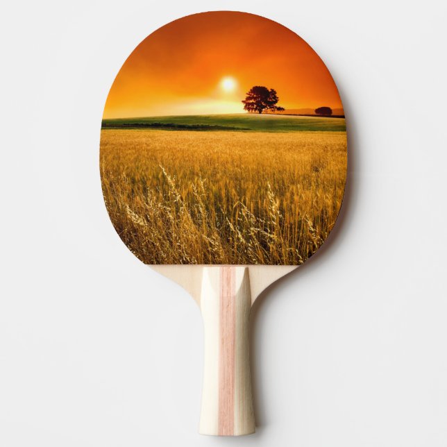 Raquette De Ping Pong Coucher du soleil rouge sang (Devant)
