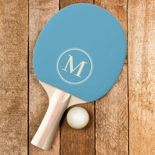 Raquette De Ping Pong Couleur Aqua Sky Uni Monogramme