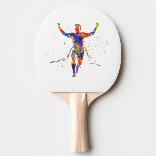 Raquette De Ping Pong Couleur d'aquarelle (Devant)