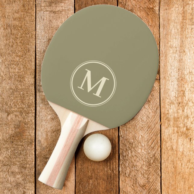 Raquette De Ping Pong Couleur de champ de mesure monogramme (Créateur téléchargé)