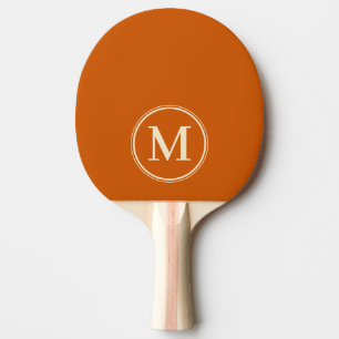 Raquette De Ping Pong Couleur de citrouille unie Monogramme