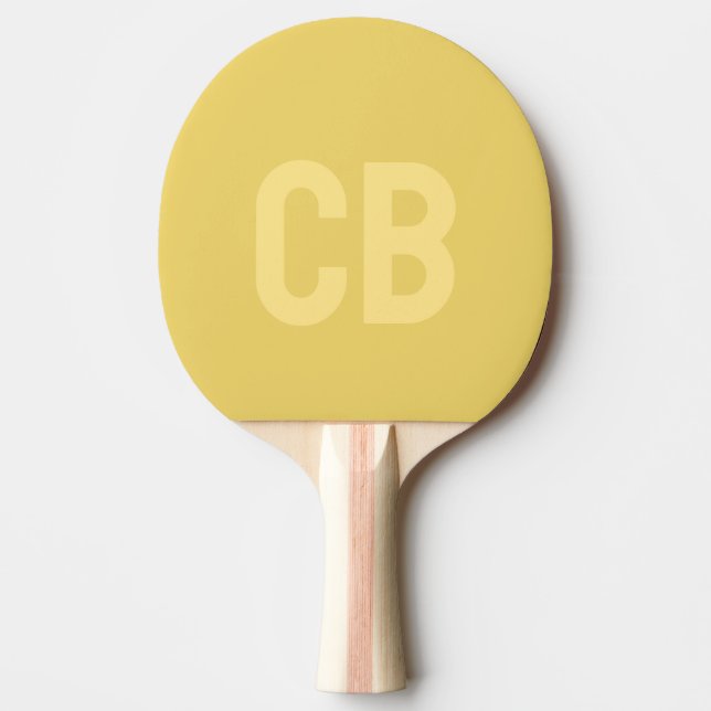 Raquette De Ping Pong Couleur de tendance Doux Yellow Ping Paddle (Devant)