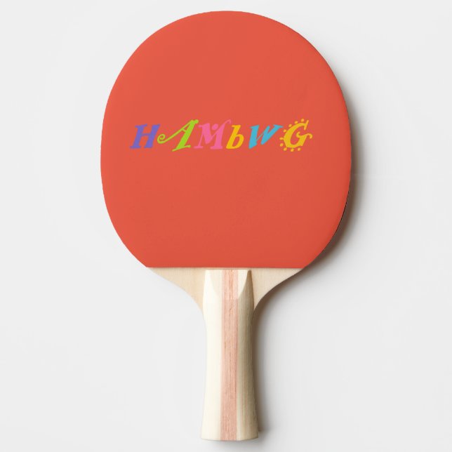 Raquette De Ping Pong Couleur graphique HAMbWG brillante (Devant)
