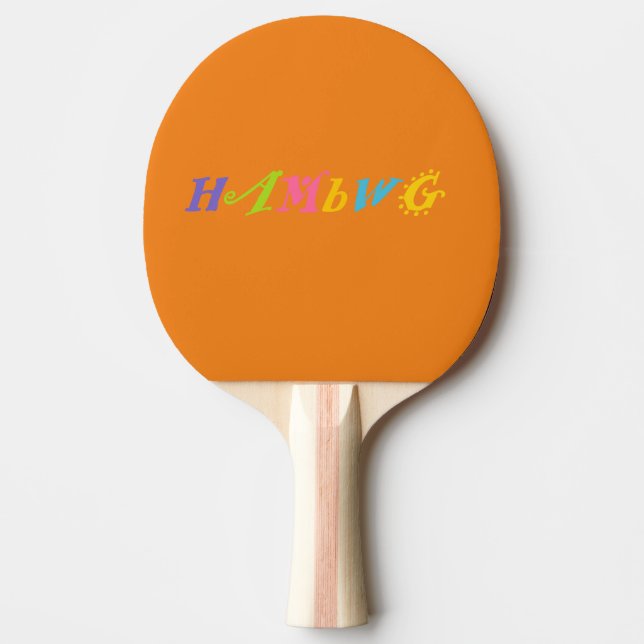 Raquette De Ping Pong Couleur graphique HAMbWG brillante (Devant)