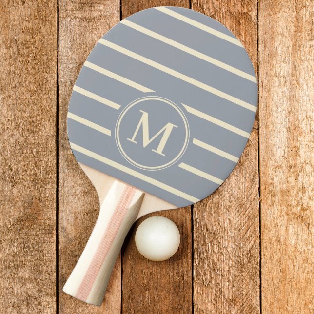 Raquette de Ping Pong couleur gris colombe rayée M (Créateur téléchargé)