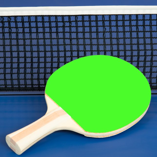 Raquette De Ping Pong Couleur solide verte néon | Classique (Insitu)