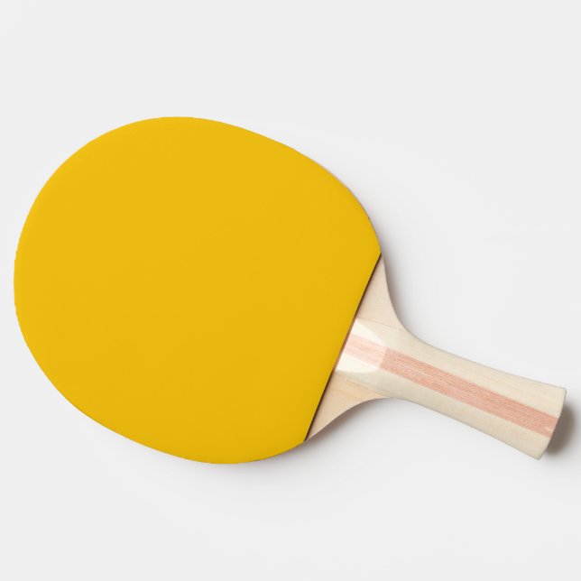 Raquette De Ping Pong Couleur uni jaune soleil (Dos Côté)