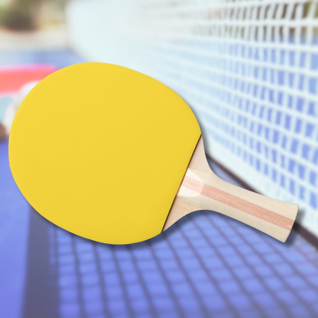 Raquette De Ping Pong Couleur uni jaune soleil | Classic Elegant (Créateur téléchargé)