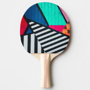 Raquette De Ping Pong Couleurs en briques peintes dans les années 80