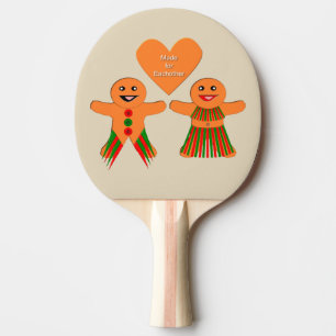 Raquette De Ping Pong Couple de pain d'épices de Noël