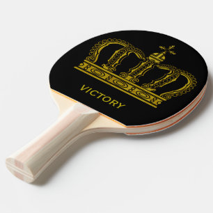 Raquette De Ping Pong Couronne d'or + texte
