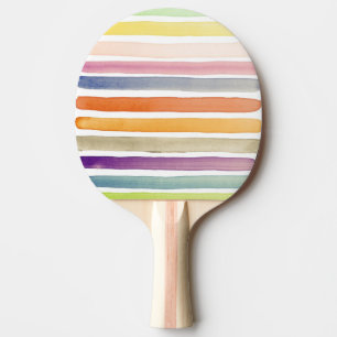 Raquette De Ping Pong Courses peintes à la main de brosse d'aquarelle,