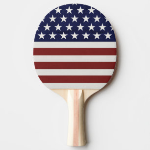 Raquette De Ping Pong Coutume personnalisée américaine de drapeau des