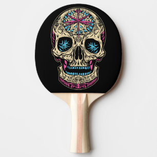 Raquette De Ping Pong Crâne à sucre Dia De Los Muertos