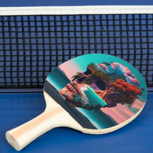 Raquette De Ping Pong Crâne coloré