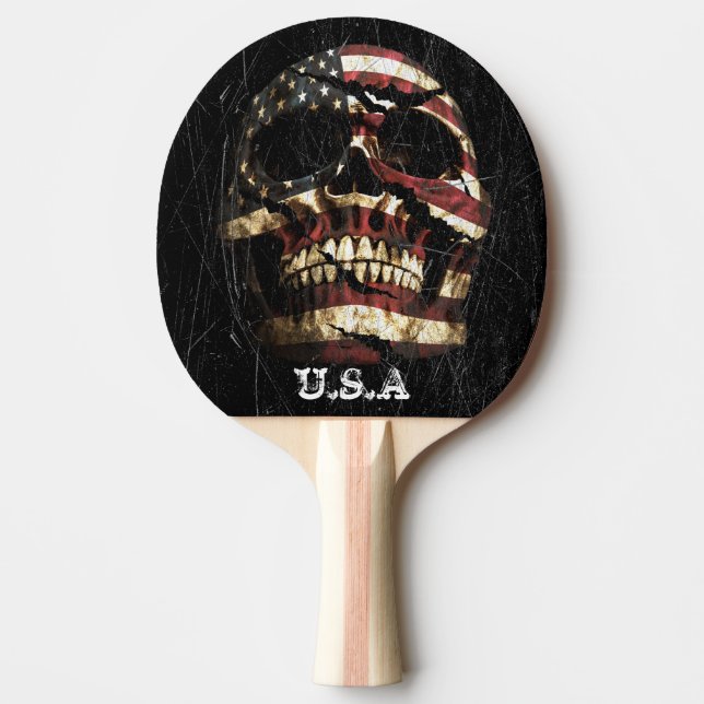 Raquette De Ping Pong Crâne des États-Unis (Devant)