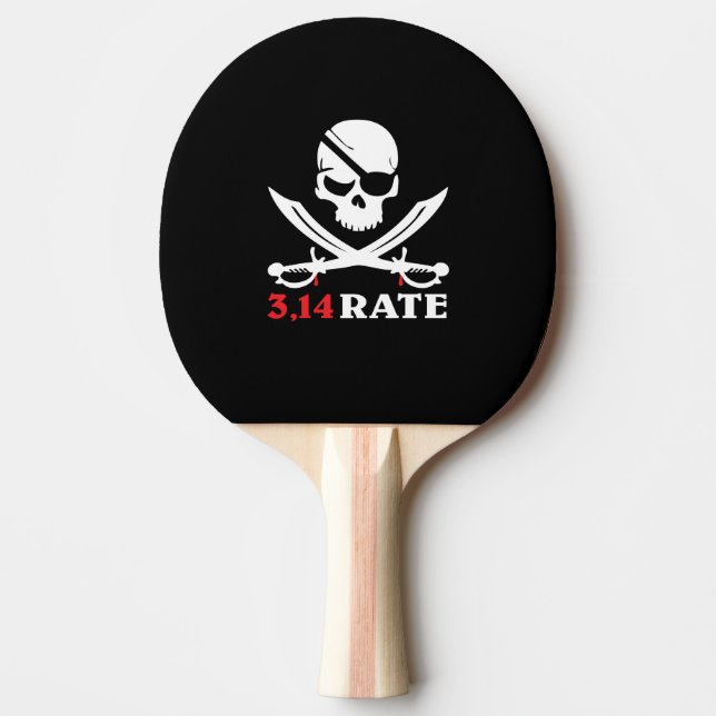 Raquette De Ping Pong Crâne et sabres pirates (Devant)