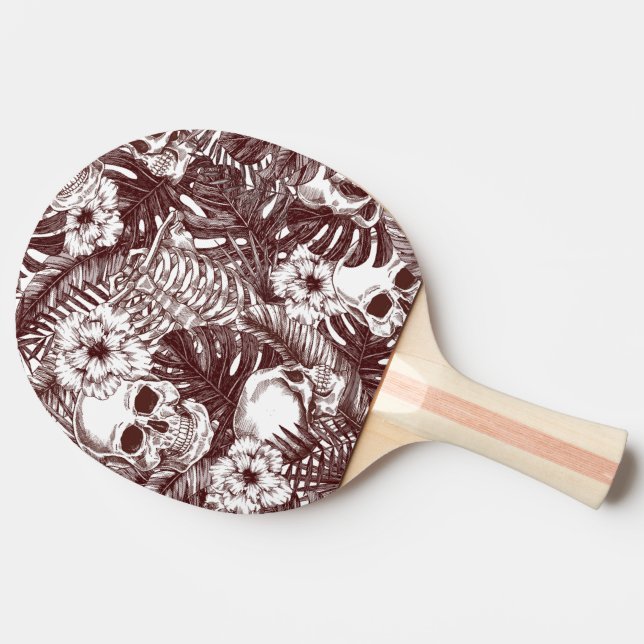 Raquette De Ping Pong Crânes Jungle Ping Pong Paddle (Dos Côté)