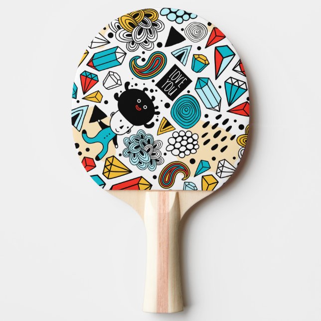 Raquette De Ping Pong Crazy head (Devant)