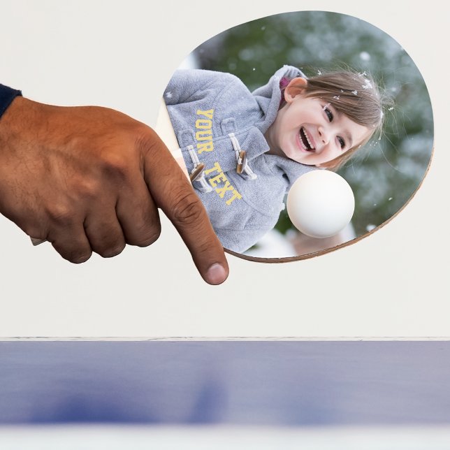 Raquette De Ping Pong Créer Tennis De Table De Texte Personnalisé (Create Custom Personalized Photo Text Table Tennis Ping Pong Paddle)