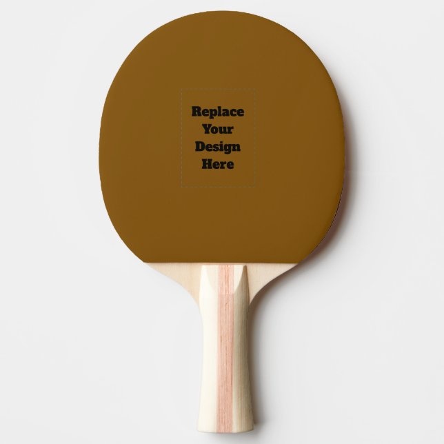 Raquette De Ping Pong Créez Votre Propre Brun (Devant)