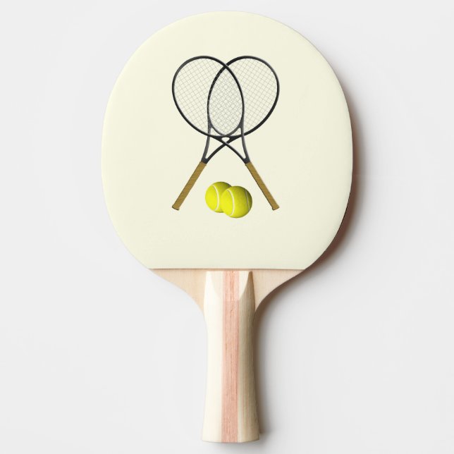 Raquette De Ping Pong Crème double de tennis (Devant)
