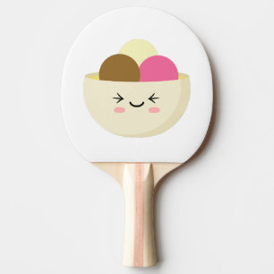 Raquette De Ping Pong Crème glacée Kawaii