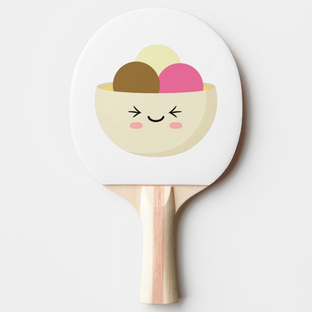 Raquette De Ping Pong Crème glacée Kawaii (Devant)