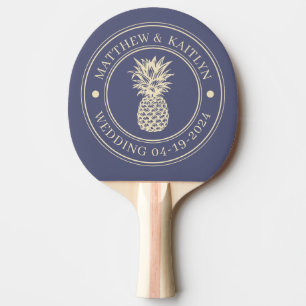 Raquette De Ping Pong Crête de mariage à l'ananas et brise de lavande &