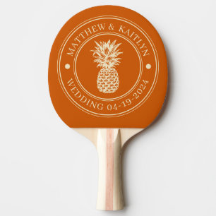 Raquette De Ping Pong Crête de mariage et nom de citrouille d'ananas du