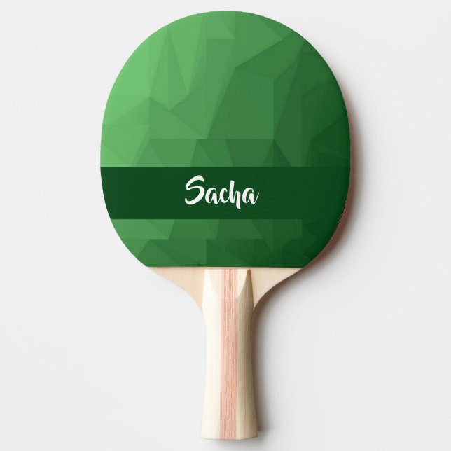 Raquette De Ping Pong cristal vert géométrique (Devant)